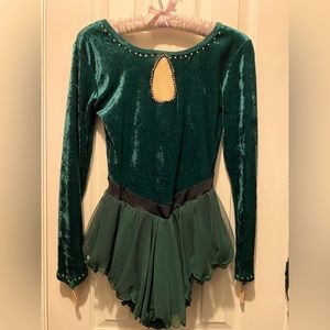 Dark Green Figure Skating dress